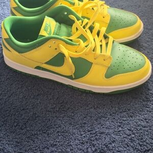 Nike Green and Yellow Low-Top Sneakers